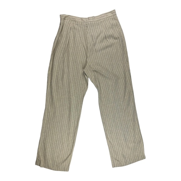 Vintage Adriano Striped Pant Suit Beige Size 12 - Picture 7 of 10